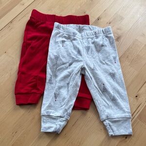 Red and Gray Kids Bottoms